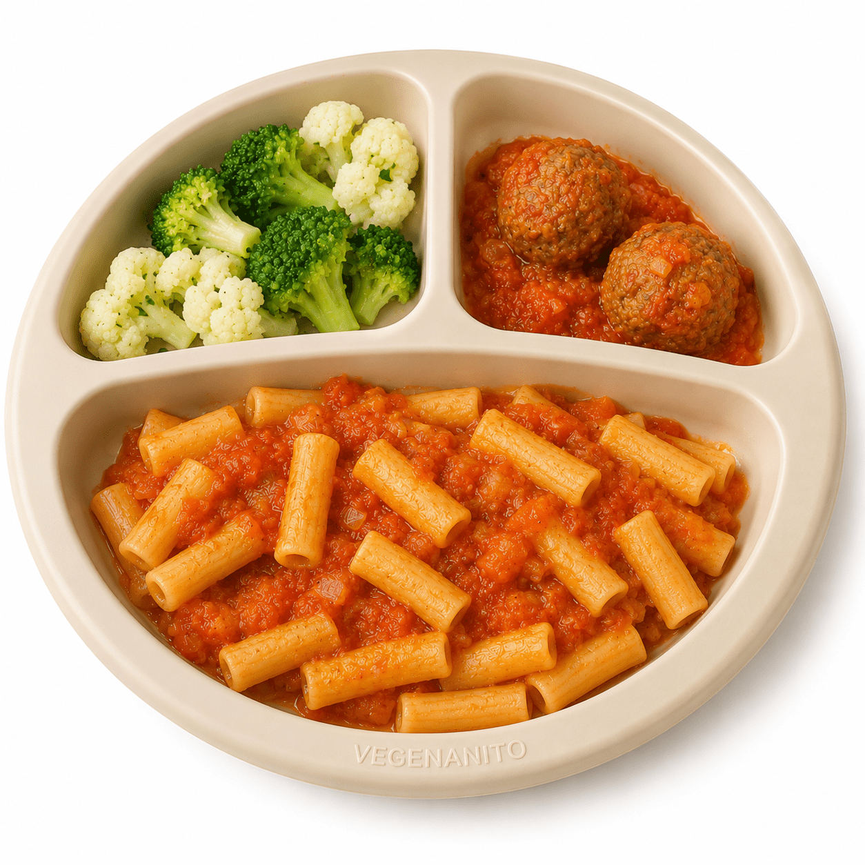 Albondigas de lenteja y trigo + salsa tomate - Vegenanito