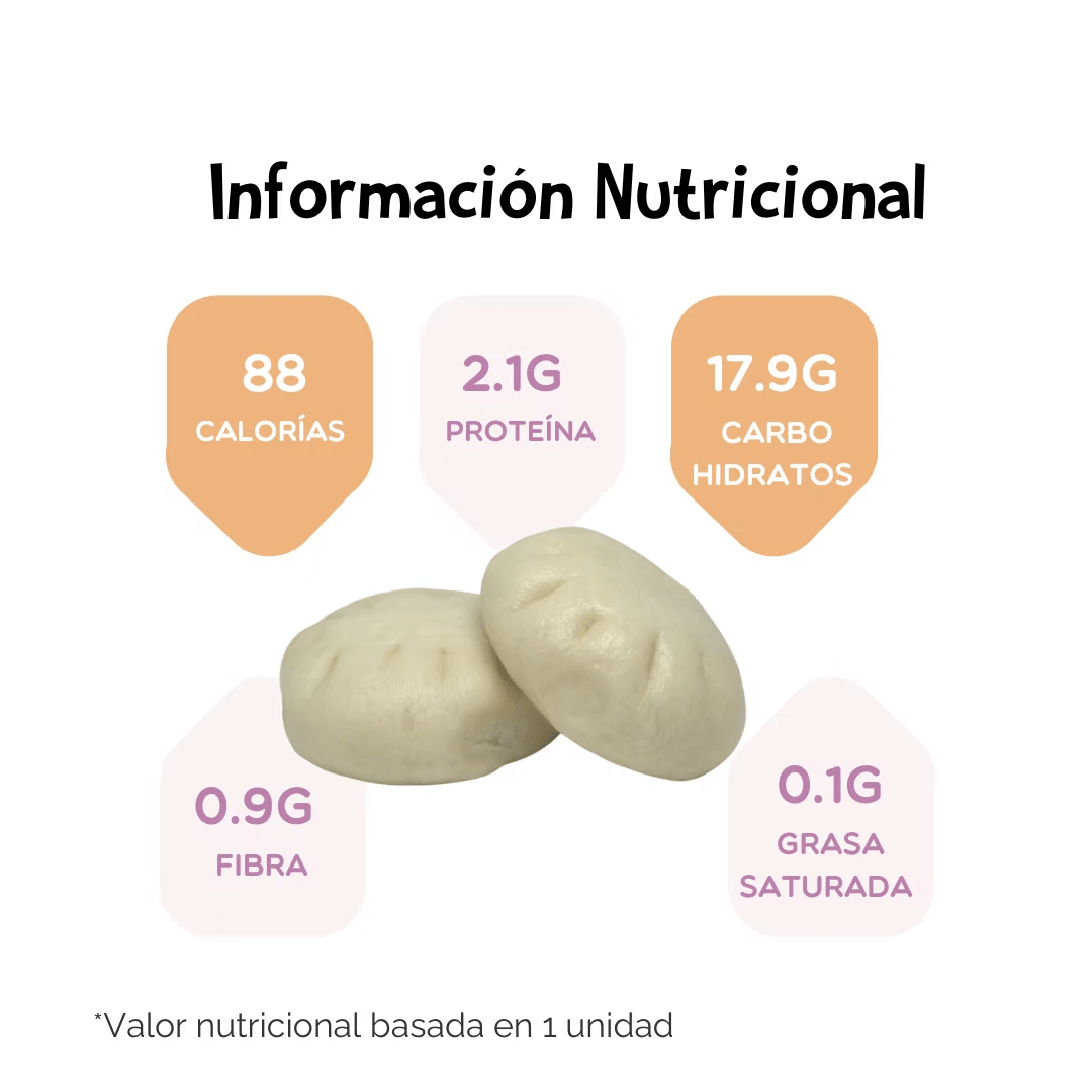 Min Paos Blanco Con Manzana Congelado (06 Unidades) - Vegenanito