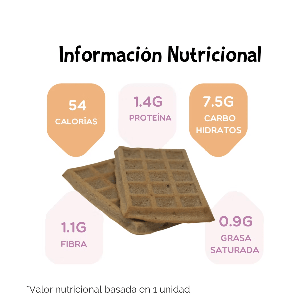 Waffles De Manzana Sin Gluten Congelado (04 Unidades) - Vegenanito